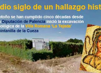 Medio siglo de un hallazgo histórico, la Villa Romana de ‘La Tejada’ en Quintanilla de la Cueza