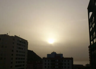 Alerta por partículas de polvo procedentes de África.