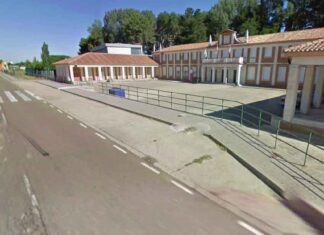 Las fisuras de la fachada del instituto de Saldaña deben tener los días contados
