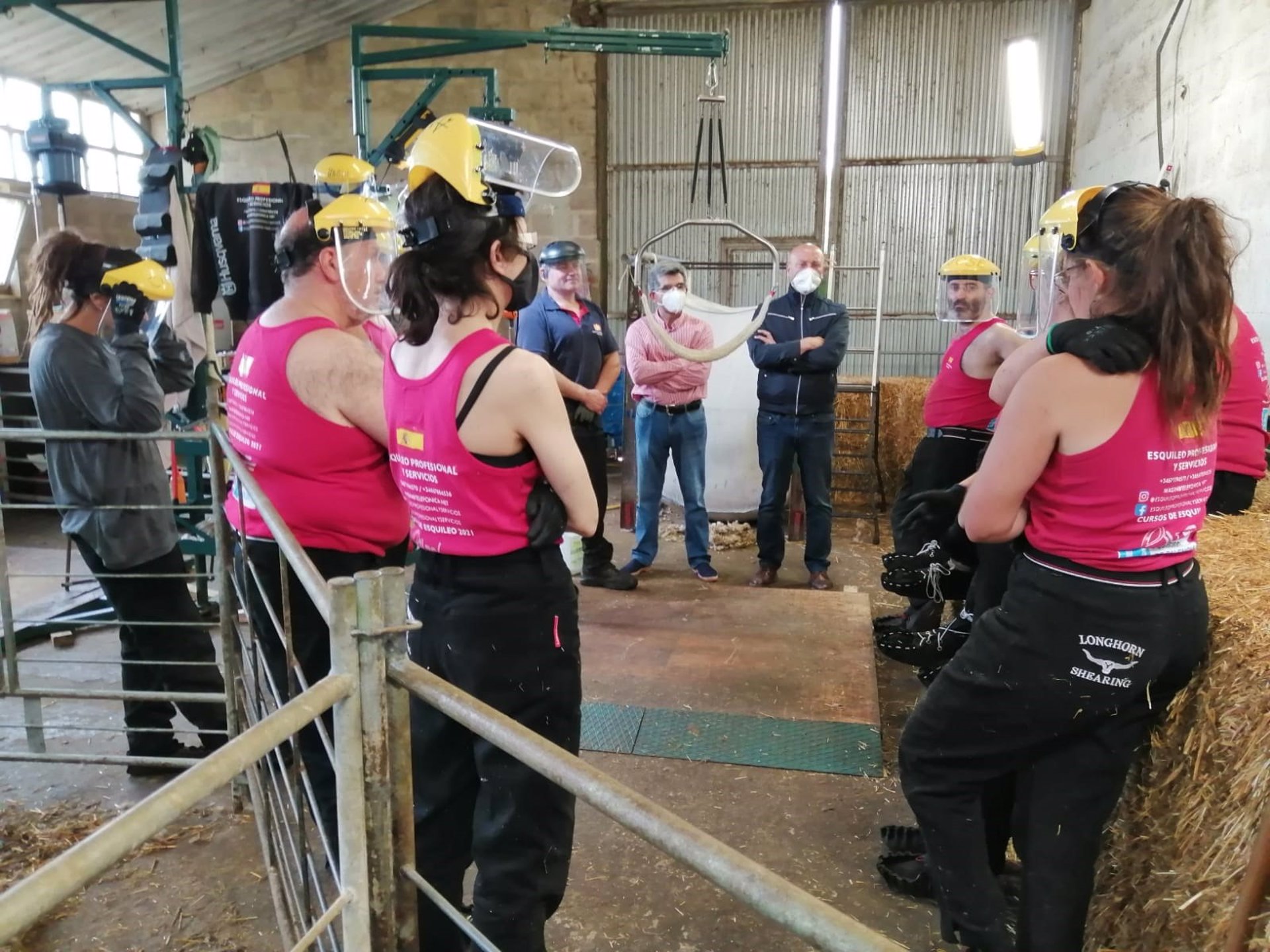 Un total de nueve alumnos de toda España participa en el curso de esquileo de la Diputación de Palencia