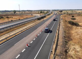 Tráfico en la27-08-2021 Fotografía del desvío existente en la A67 a la altura de Frómista. CASTILLA Y LEÓN ESPAÑA EUROPA VALLADOLID SOCIEDAD DELEGACIÓN GOBIERNO CYL.s carreteras