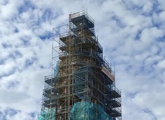 Restauración de la colegiata de Ampudia: los primeros resultados ya son visibles