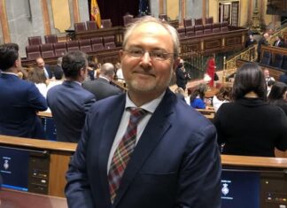 Enrique Rivero, en el Congreso de los Diputados.