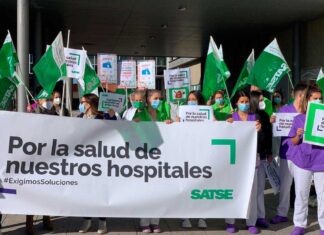 concentracion satse palencia hospital río carrión enfermeras sanidad