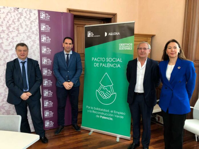 Ayuntamiento de Palencia y Aquona presentan un pacto social para crear un modelo de gestión de agua que contribuya a la recuperación económica Ayuntamiento de Palencia y Aquona presentan un pacto social para crear un modelo de gestión de agua que contribuya a la recuperación económica