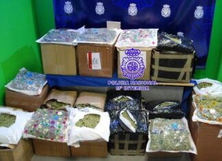 Intervenidos 106 kilos de cannabis listos para su envío a Holanda y Bélgica