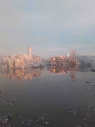 Incendio papelera Due&ntilde;as