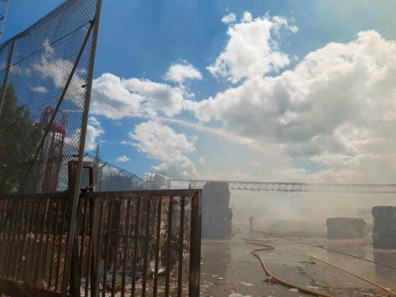 Incendio papelera Due&ntilde;as