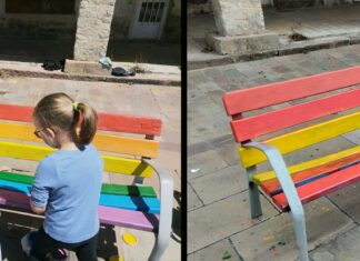 LGTBIfobia en Barruelo de Santullán: el alcalde y ‘Chiguitxs’ condenan actos de vandalismo contra símbolos de tolerancia LGTBIfobia en barruelo de santullan bancos pintados