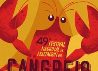 Cartel fiestas Herrera de Pisuerga Cangrejo 2022