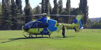 Helicóptero medicalizado del Sacyl en Palencia. / O. H.