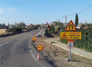 Palencia-Zamora, carretera en obras Palencia-Zamora-carretera-obras
