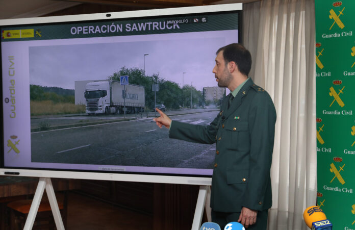 Presentación de la operación Sawtruck de la Guardia Civil en Palencia