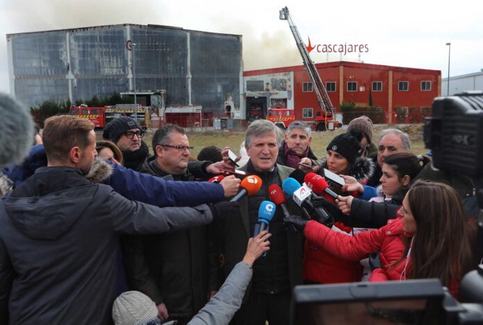 Alfonso Jiménez comparece ante los medios tras el incendio de Cascajares Alfonso Jiménez comparece ante los medios tras el incendio de Cascajares