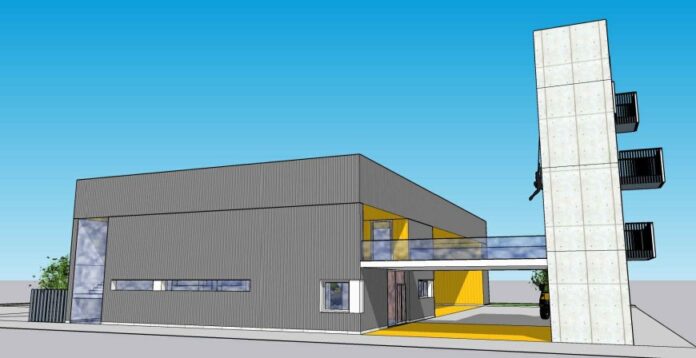 Lateral Parque saldaña Parque de bomberos de Saldaña