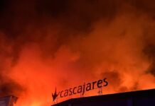 Imagen del incendio de Cascajares - Fuente: empresa Cascajares