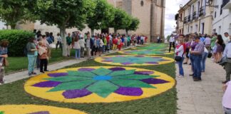 Alfombra Floral en el Corpus de Carrión de los Condes 2022 - Foto Ayuntamiento de Carrión