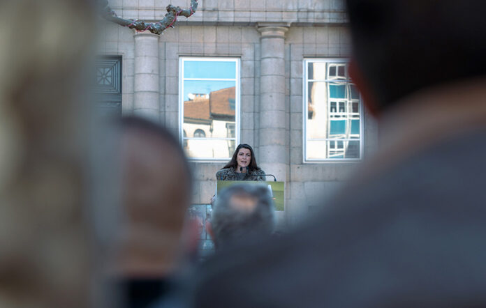 Macarena Olona participa en un acto político en Soria