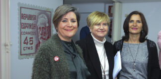 Rosa Aldea (i) y MariLuz Martínez Seijo (d) serán las cabeza de lista del PSOE de Palencia al Senado y el Congreso respectivamente. / ICAL