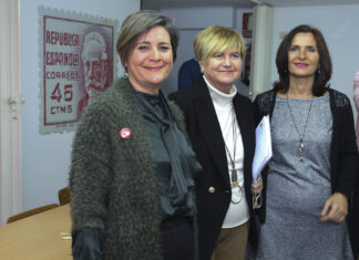 El PSOE de Palencia repite candidatas a las Generales del 23J Rosa Aldea (i) y MariLuz Martínez Seijo (d) serán las cabeza de lista del PSOE de Palencia al Senado y el Congreso respectivamente. / ICAL