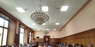 Salón de plenos del Ayuntamiento de Palencia