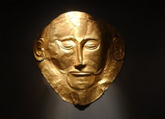 máscara agamenón villa romana la olmeda teatro la bicicleta