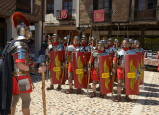 Saldaña, los que van a comerciar, te saludan Una de las recreaciones como las que se llevarán a cabo este fin de semana en Saldaña, en el marco del Mercado Romano.