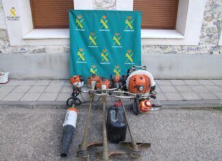 Detenido por robar en el almacén municipal de Recueva de la Peña Materia robado Recueva de la Peña