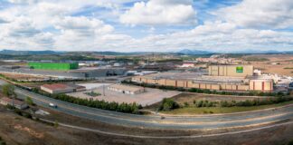 Vista aérea de las instalaciones de Gullón en Aguilar de Campoo.