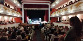 Teatro Sarabia en Carrión de los Condes en el día del XVIII Certamen Nacional de Teatro aficionado del Camino de Santiago