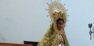 Trabajo de bordado de las monjas Carmelitas en Carrión de los Condes