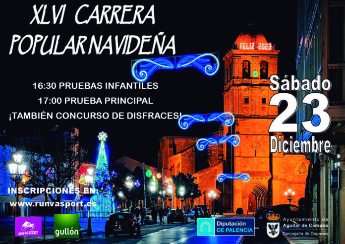 XLVI carrera navidad cartel _ Carrera Navideña de Aguilar de Campoo 2023