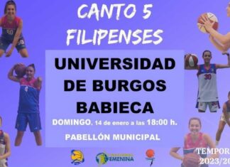 Cartel del partido de Canto 5 Filipenses frente a Babieca Burgos