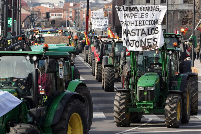 Tractorada en la capital leonesa