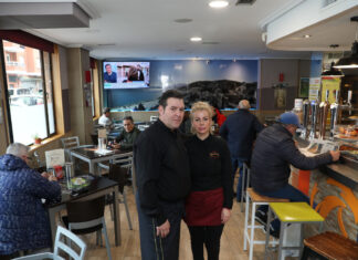 Susana Serrano y José Martín del bar Bariloche de Palencia
