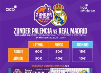 Precios para ver al Zunder Palencia-Real Madrid: desde los 15 euros para los abonados hasta los 60 para los que no lo son zunder real madrid