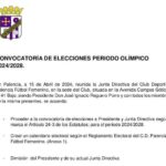 Calendario electoral Palencia FF