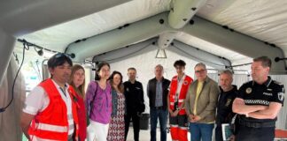 Dispositivo de seguridad en ITA Palencia. Policía y Asistencias sanitarias