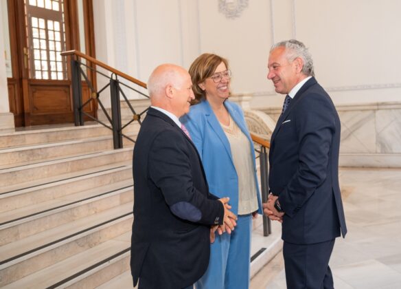 &Aacute;ngeles Armis&eacute;n recibe a Nicanor Sen en la Diputaci&oacute;n de Palencia