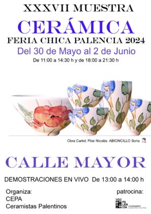 Cartel XXXVII Muestra de la Cer&aacute;mica Palencia