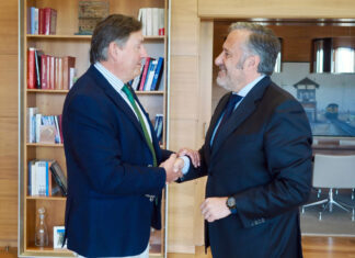 Brañosera expone su programación para los 1.200 años del Fuero al presidente de las Cortes