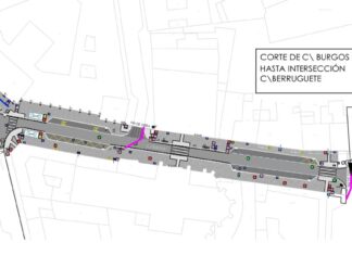 Corte de tráfico en la Calle Burgos a partir de mañana en Palencia Corte de tráfico Calle Burgos