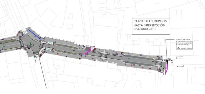 Corte de tráfico Calle Burgos