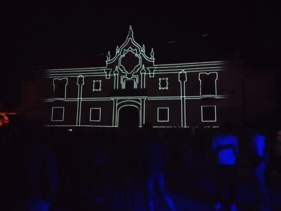 Espect&aacute;culo de video mapping en Guardo durante San Juan