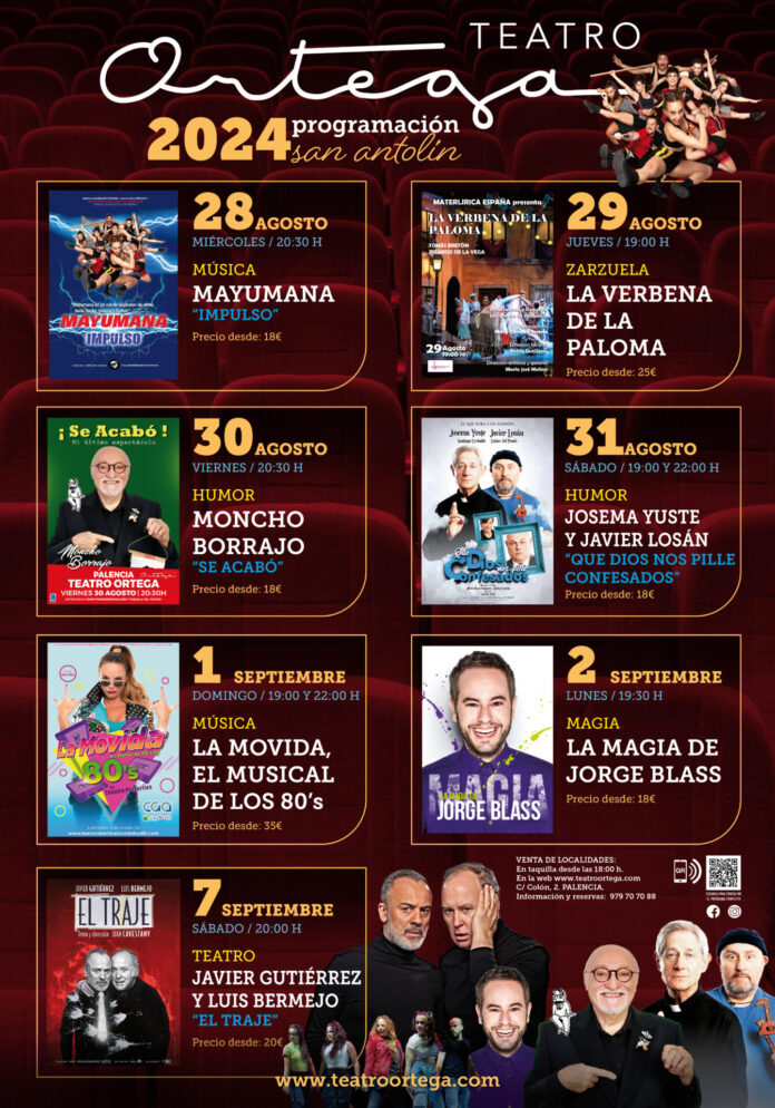 Cartel Programación Teatro Ortega San Antolín 2024