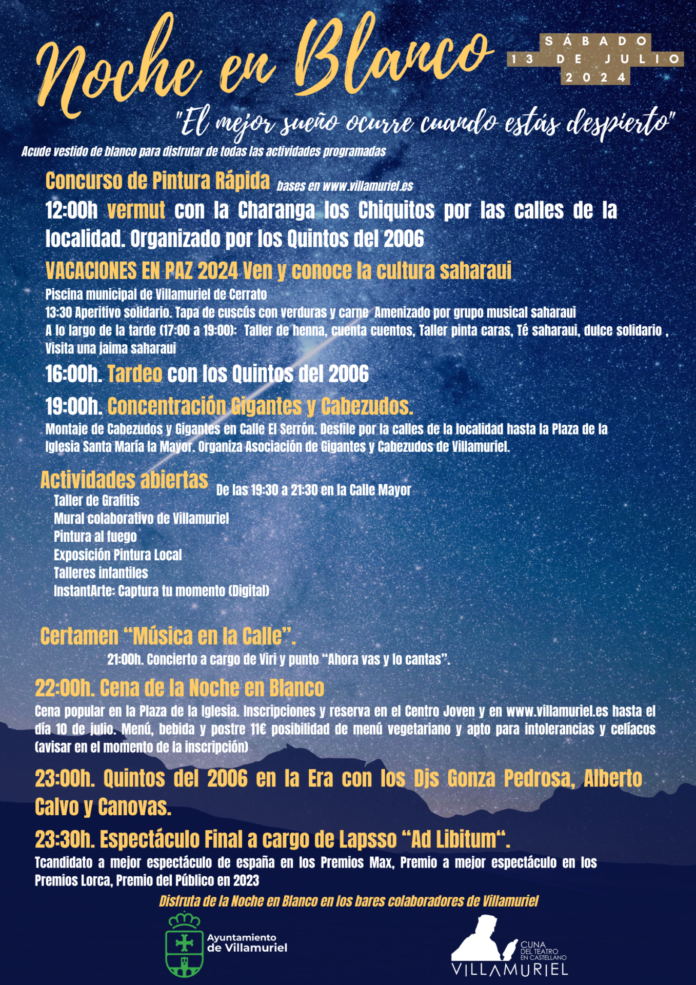 Cartel Noche en Blanco Villamuriel de Cerrato 2024