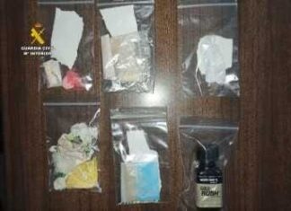 Drogas incautadas al individuo en Aguilar de Campoo