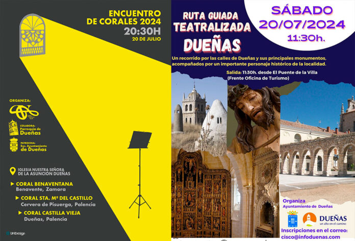 Duenas-20-julio Encuentro de corales y ruta guiada teatralizada en Dueñas