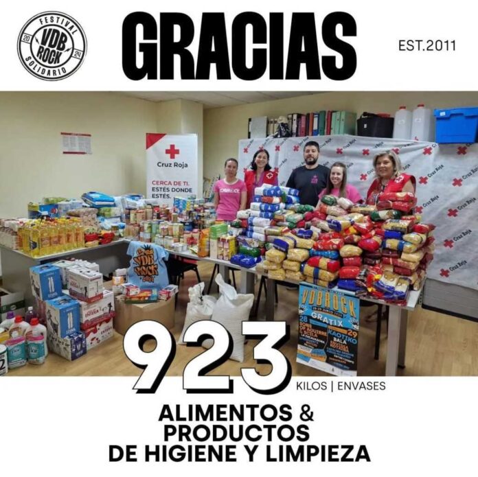 VdBRock Solidario. Recogida de alimentos