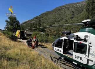 Rescatado en helicóptero un montañero lesionado en el palentino Pico Murcia